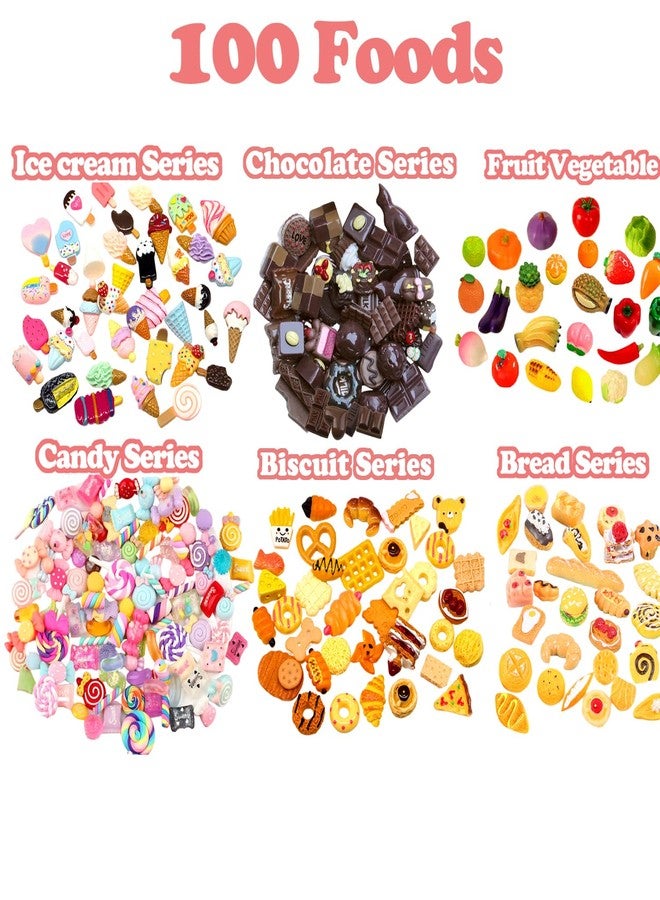 Thildani 150pcs Miniature Stuff Mini Food Toys Dollhouse Accessories Doll House Kitchen Furniture Tiny Micro Cooking Miniatures Hamburger Cake Dessert Donut - Image 4